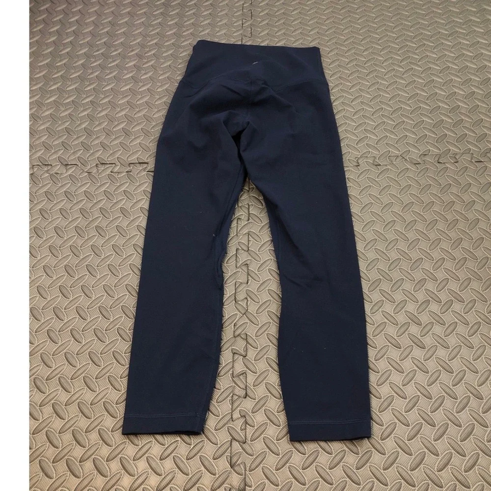 Lululemon Leggings Womens 4 Navy Blue Align High Rise 23 Inch Crop LW6BGJS